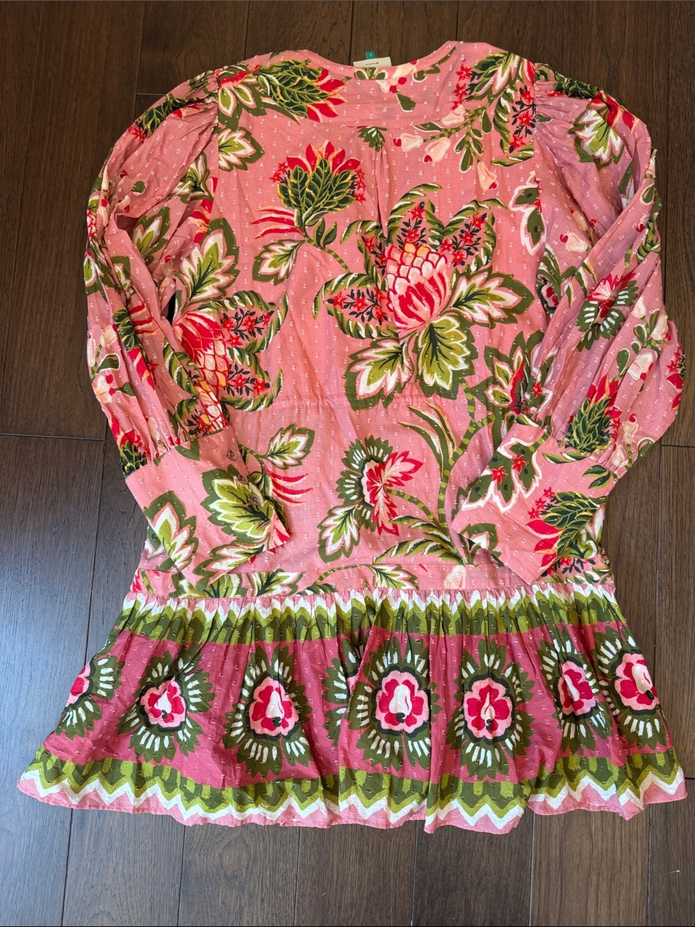 Farm Rio Aura Peasant Mini Dress Size Large - C30-042 - Picture 10 of 11
